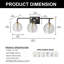 Luminaire de salle de bain 3 lumières Chmura Modern