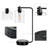 19inch Black Table Lamp with Wireless Charging pad