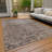Machine Washable Indoor/Outdoor Christain ACN1228 Brown Rug-109530306
