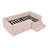 Twin Size Safe Cozy Multi-Functional Kids Bed with Guardrails and Storage, Bed with Safety Step Stool, Boucle Fabric (80.5''x44.5''x23'')-183390672