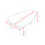 Table basse 950 avec plateau ovale: style moderne, blanc et chêne Table 950 mm: en forme d'œuf