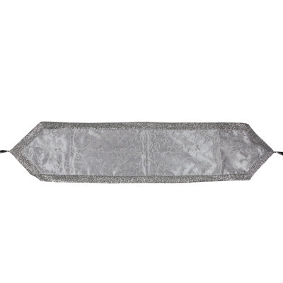 Chemin de table 72 "blanc et argenté Flourish Glitter