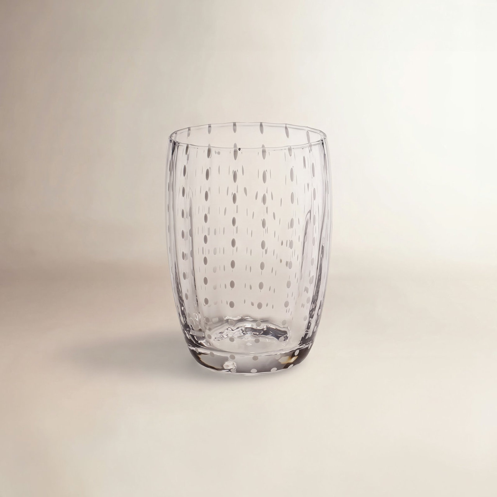 Oakes Ribbed Drinking Glass, Clear