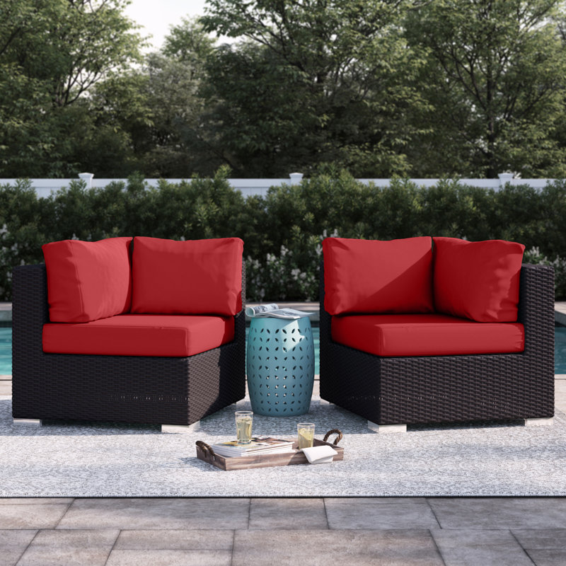 Canapé modulaire d'extérieur Convene, Rouge