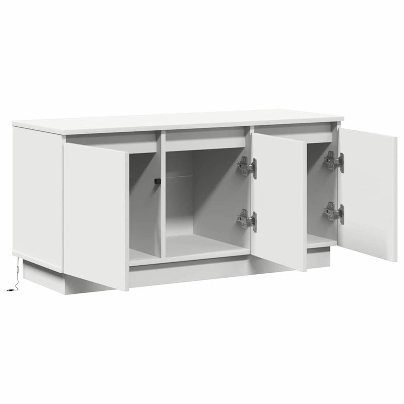 TV Cabinet With LED 100 X 38 X 49 Cm, White