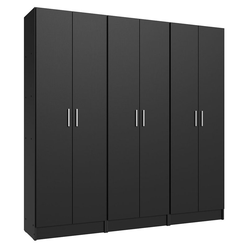 Armoire de rangement Hokku Designs, Noir, noir, noir, noir