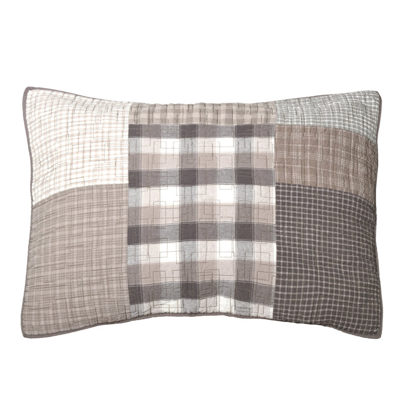 Donna Sharp Smoky Square Pieced Cotton Quilted Standard Sham