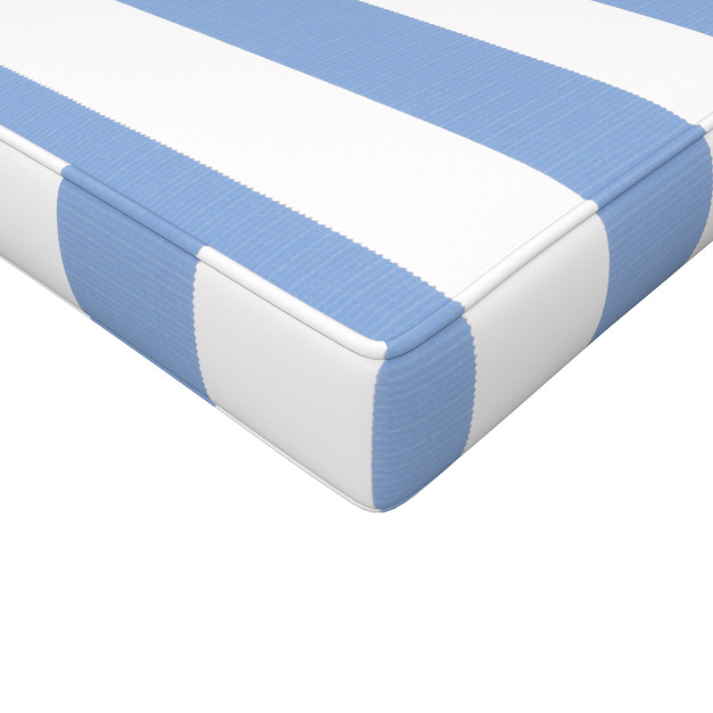 Outdoor Chaise Cushion With Sunbrella Fabric, 26" W x 80" D, Sunbrella® Refuge Ocean