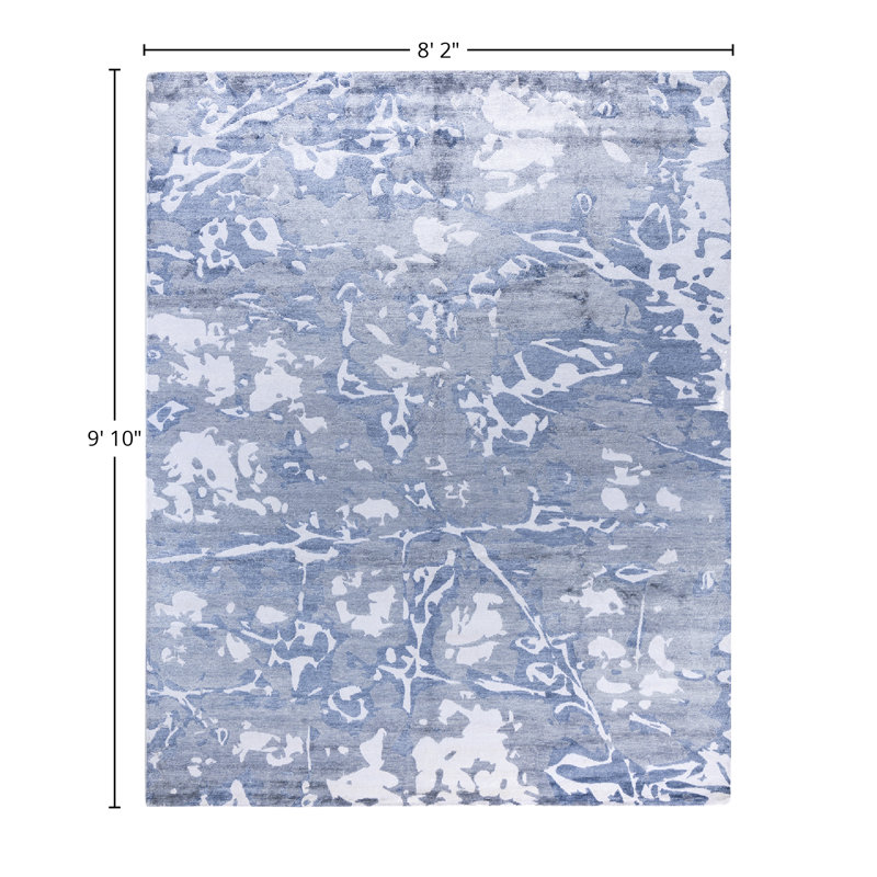 Overdyed One-of-a-Kind Rectangle 8'2" X 9'10" Hand Knotted Area Rug
