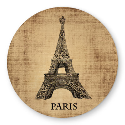 Eiffel Tower Illustration Rug | Architectural Outdoor Decor