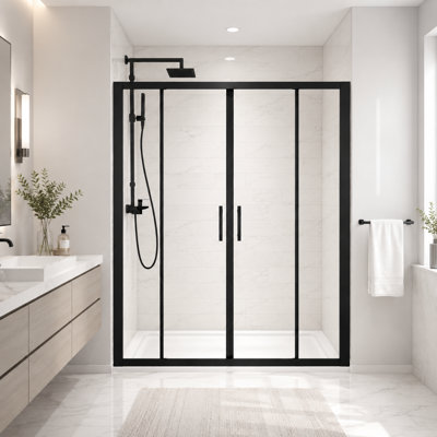 LERYOU 60W''*72H'' Shower Door With 6MM(1/4'') Tempered Glass