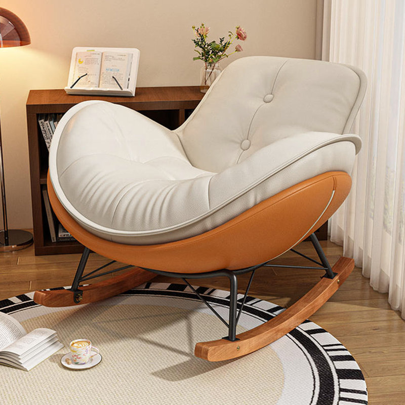 Chaise berçante large en forme d'arc, Orange