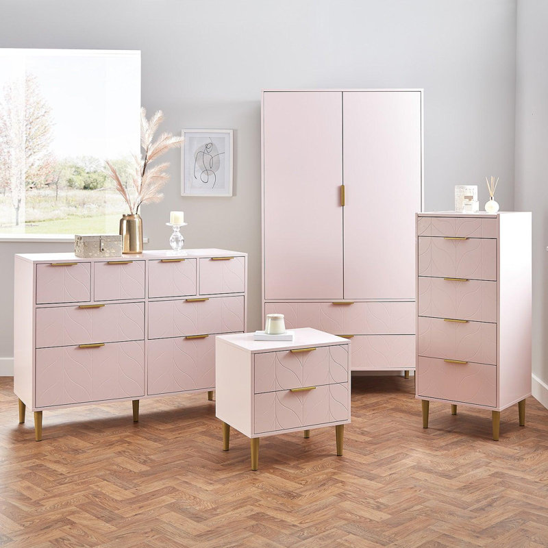 Adams Piece Bedroom Set, Pink