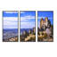 «Medimar Loarre Castle Panorama», ensemble de 3 reproductions encadrées sur toile-1287360383-1287360131