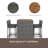 5-Pieces Outdoor Patio Wicker Bar Set