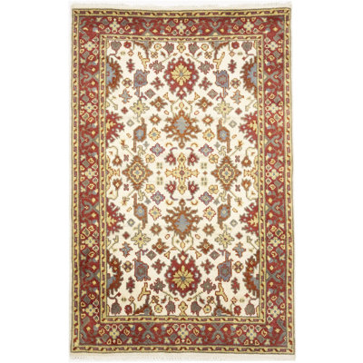 Tapis crème crème Oushak