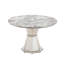 Table de salle à manger ronde en marbre de 47 po, table de cuisine moderne avec plateau en faux marbre ultrabrillant et base en acier inoxydable pour la salle à manger et la cuisine-1255988070