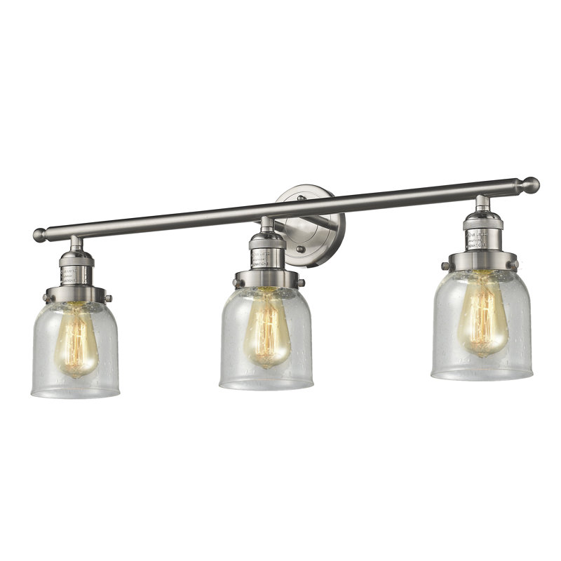 Éclairage pour meuble-lavabo 3 lumières à intensité réglable Aloysia, Nickel satiné brossé