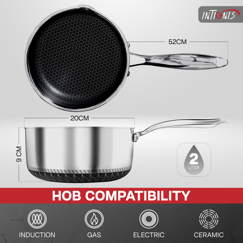 8 - Piece Non-Stick Stainless Steel Cookware Set