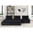 Aveline 120"W Black Velvet 5 Pc Sectional Sofa-1506060422-1506060417
