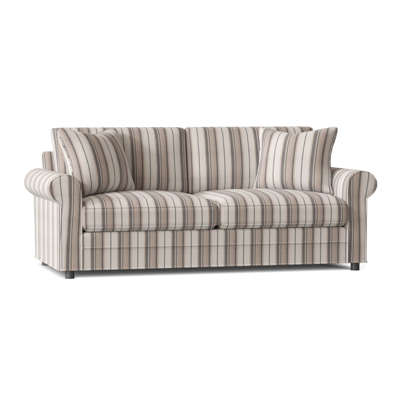 Edgeworth Upholstered 85'' Sofa, Beige Performance Fabric; 0851-73