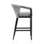 Chave Outdoor Patio 5-Piece Rectangular Table Set in Aluminum with Grey Cushions