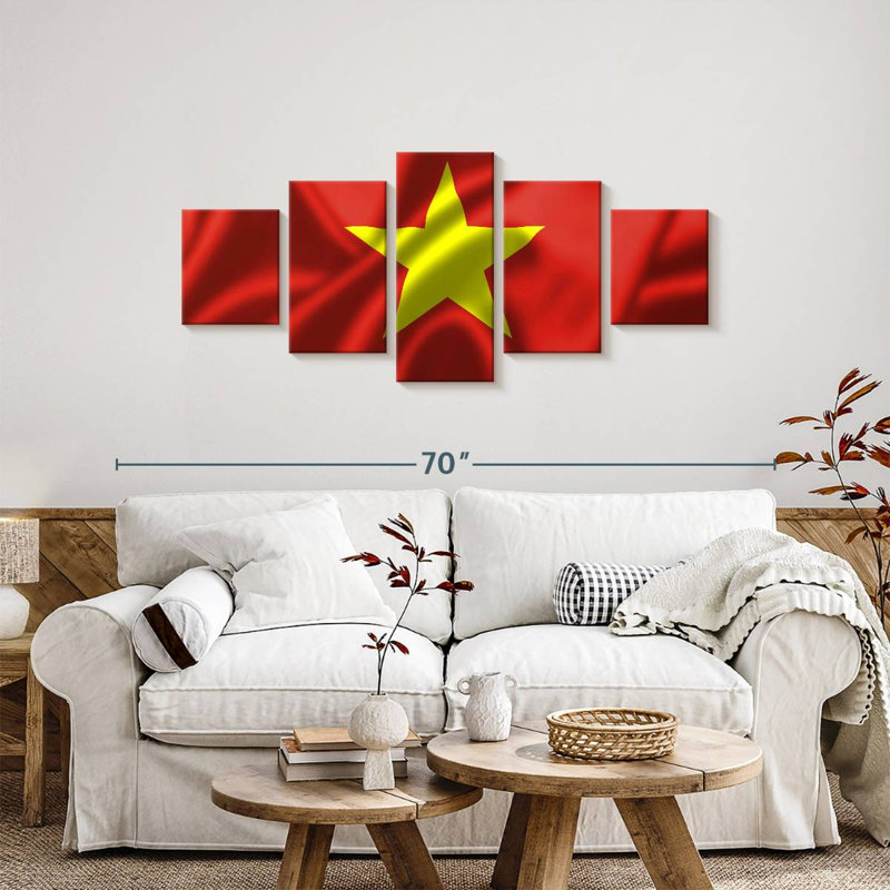 Vietnam Flag, 24" H x 55" W