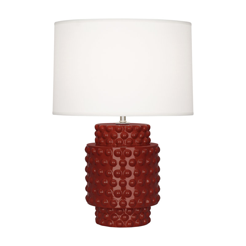 Dolly Table Lamp, 27.5" H x 17" W x 17" D, Oxblood