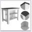 Ensemble de cuisine 2 pièces Marston avec îlot et garde-manger, finition onyx pour un rangement spacieux et un design élégant