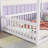 Full Size Canopy Frame Rubber Wooden Frame Material Floor Bed Frame With Fence,Guardrails