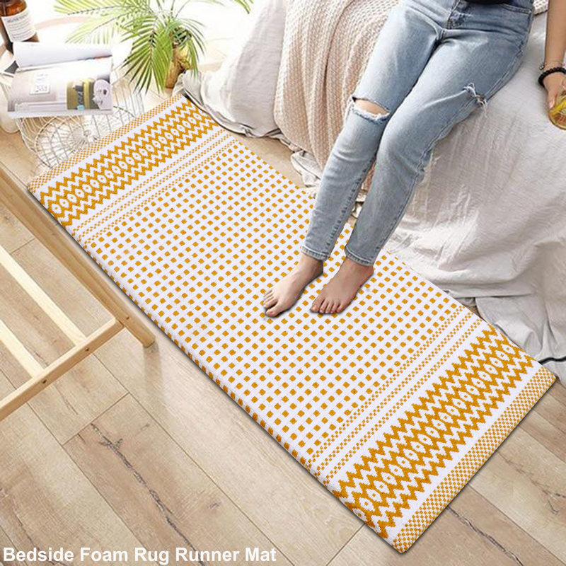 Tapis de cuisine antidérapant Krystl, Moutarde