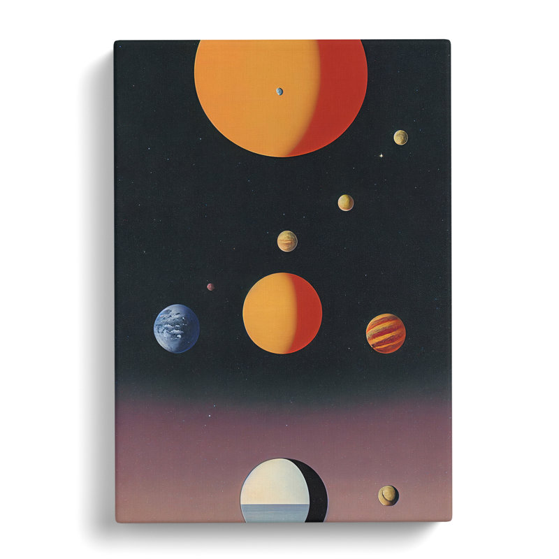 Planets In Space No.2 - Wrapped Canvas, 60cm H x 40cm W x 3cm D