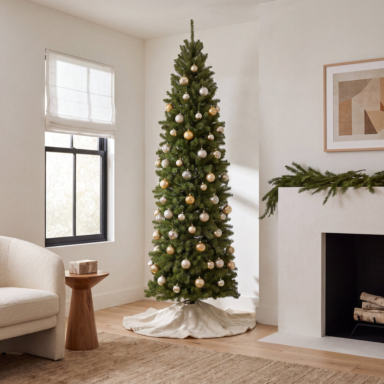 Slim Spruce Christmas Tree, 9'