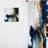 Abstract Geode Gold And Blue Marble I - Modern Curtain - Velvet Room Darkening - 1 panel-107592000