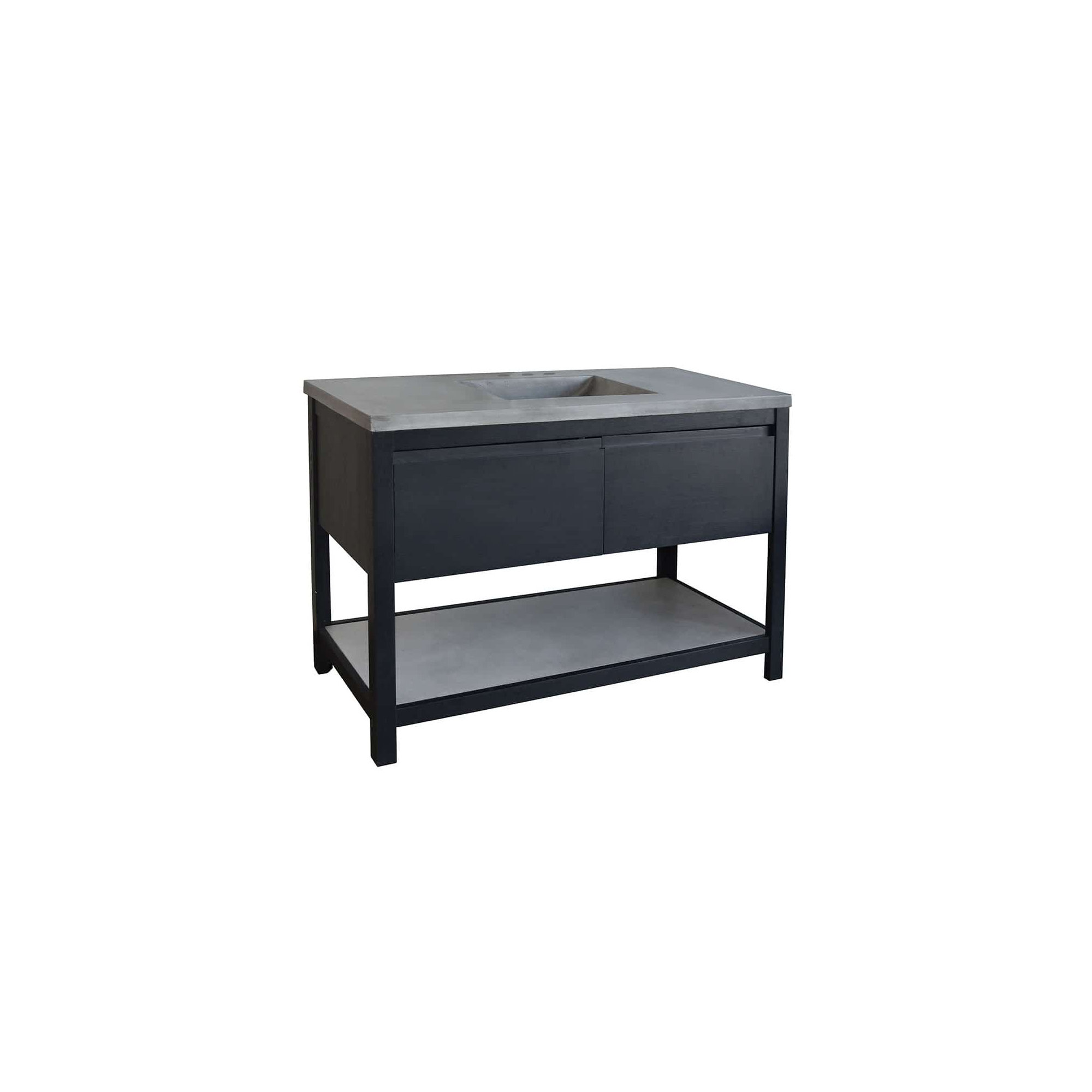 Solace 49" Single Bathroom Vanity Set, Ash, Midnight Oak