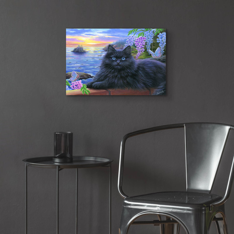Highland Dunes «Elvira's Seaside Evening» par Bridget Voth, art en verre acrylique Wal, H 16 po x l 24 po x P 0,2 po