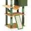 Tour pour arbre à chat Cactus, mobilier pour chat Cactus à plusieurs niveaux avec 2 lits plateforme et 2 maisons pour chat, grand arbre à chat mignon avec lit à structure en métal et 1 hamac