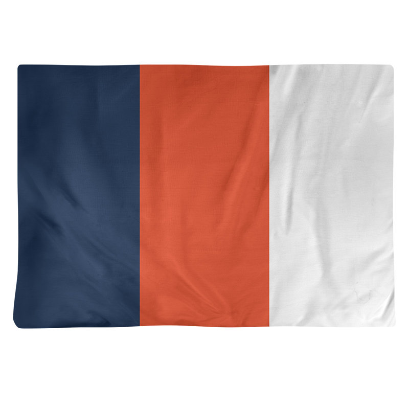 Récapitulatif de 18 po Illinois, Marine / orange, Sergé de coton