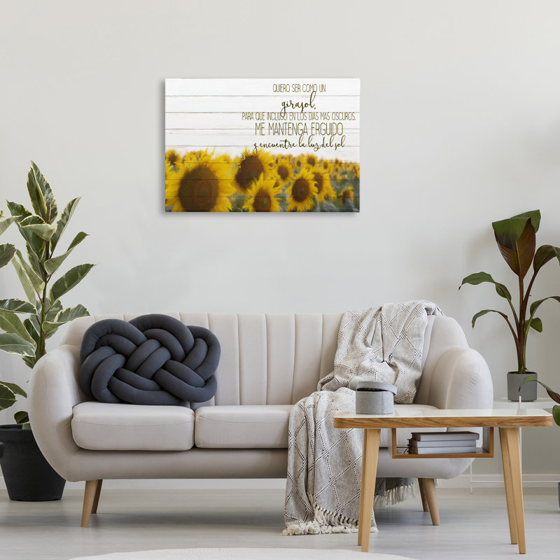 Art mural Quiero Ser Como un Girasol par Kim Allen, H 20 po x l 30 po