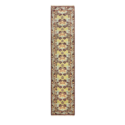 Tapis de couloir 3 x 20 bourgogne inspiré de William Morris