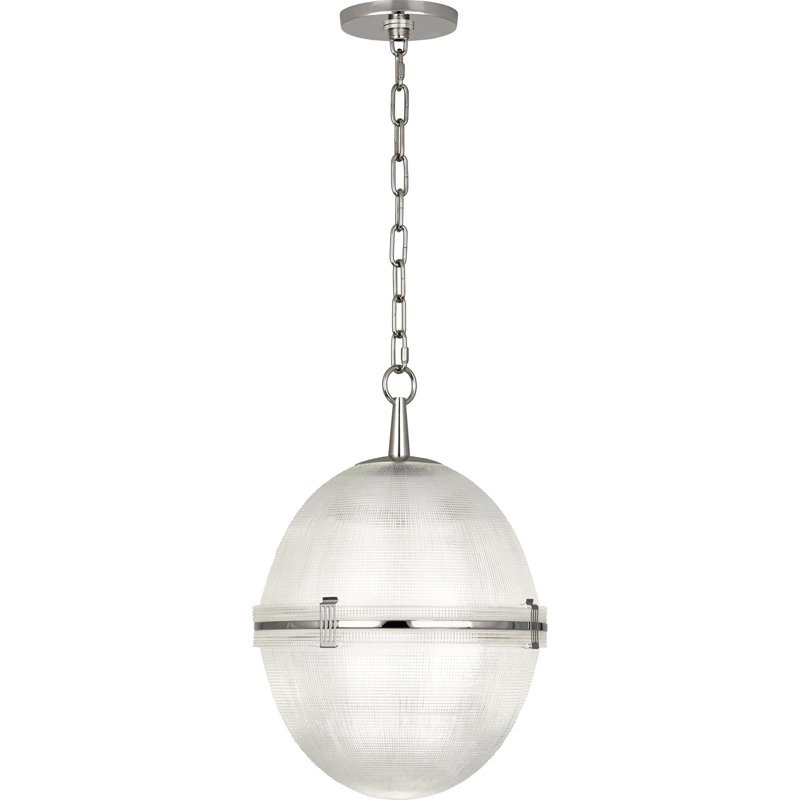 Luminaire suspendu sphère 1 lumière Brighton, Nickel poli