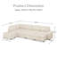 Très grand canapé-lit modulaire en velours côtelé en U de 150,8 pouces avec repose-pieds moelleux-117494700