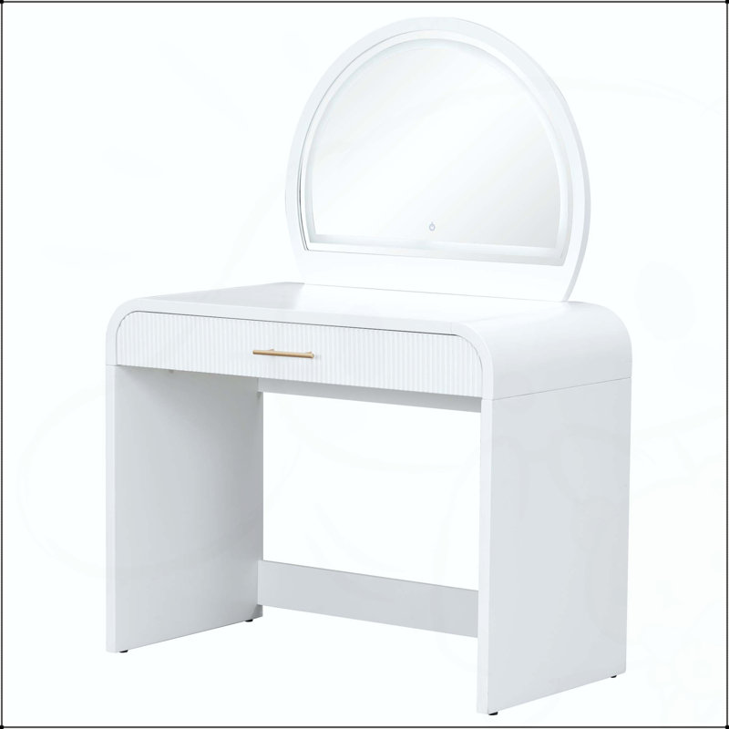 Meuble-lavabo avec miroir tactile 39 ", Blanc