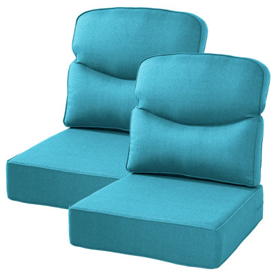 Coussins de siège Allo Luxury Smile 24 x 22 x 6, coussin de siège profond en oléfine résistant à l'eau