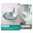 Bathroom Artistic Tempered Glass Vessel Bathroom Sink With Pop-Up Drain, Silver(Includes Only The Bathroom Sink)-783053520