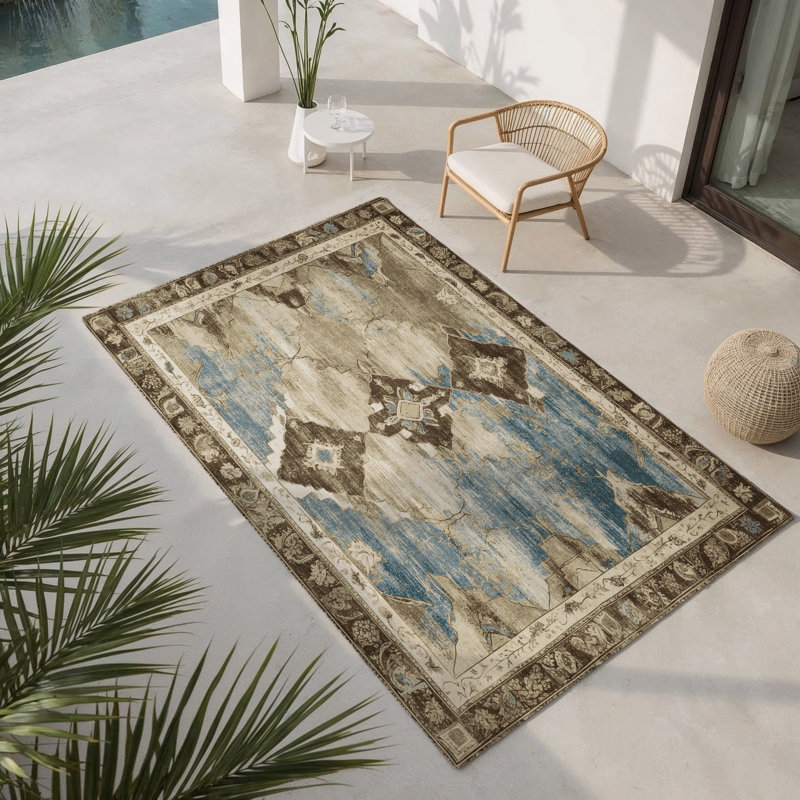 Tapis intérieur et extérieur Antique Symphony, Rectangulaire 8 pi x 10 pi