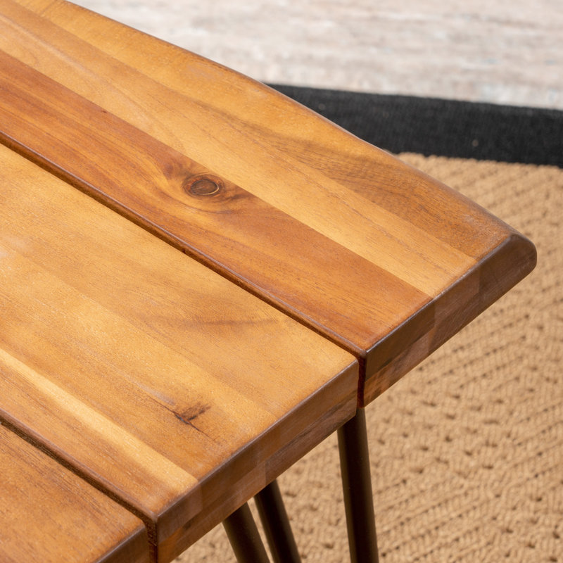 Table d'appoint rustique industrielle avec pieds en métal et plateau en bois, captivante, 45,7 x 45,7 x 45,7 cm, couleurs variées, plateau sur pieds, polyvalente, finition au choix