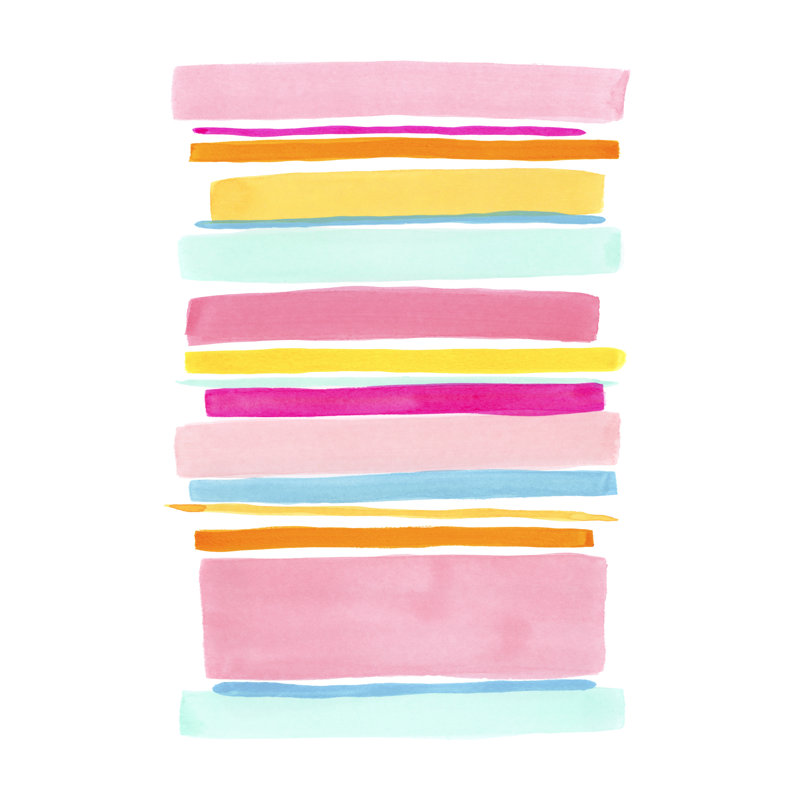 Summer Stripes I by Nikki Galapon - Wrapped Canvas Print, 46cm H x 30cm W x 3.8cm D