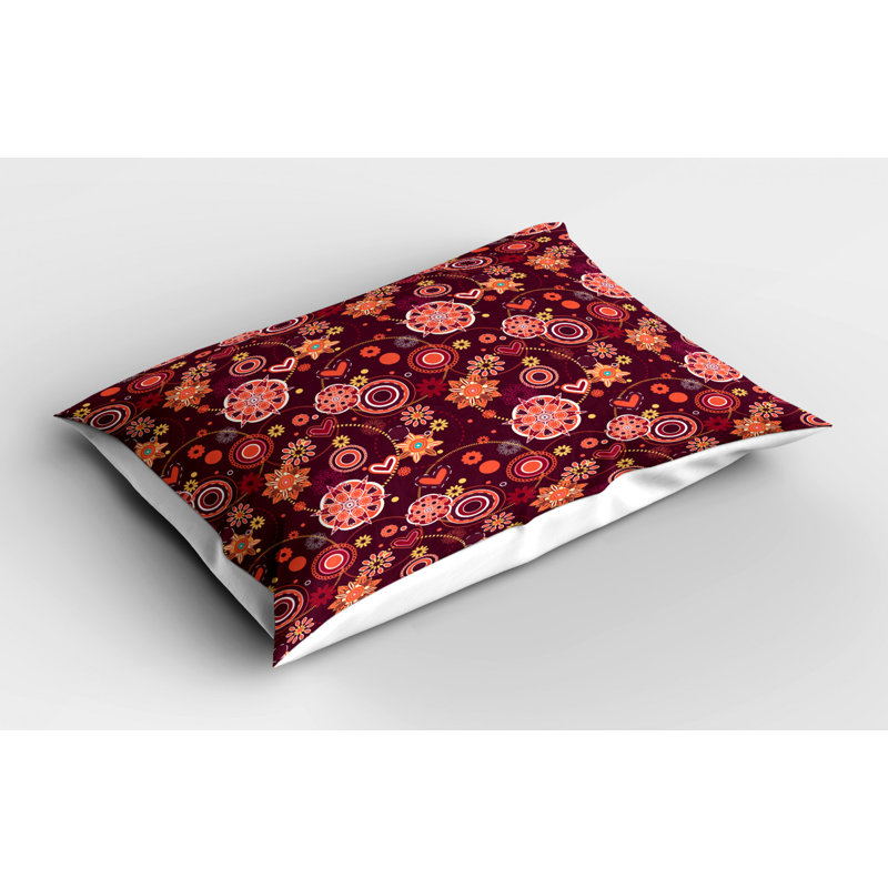 Spring Polyester Floral Sham Set, Queen