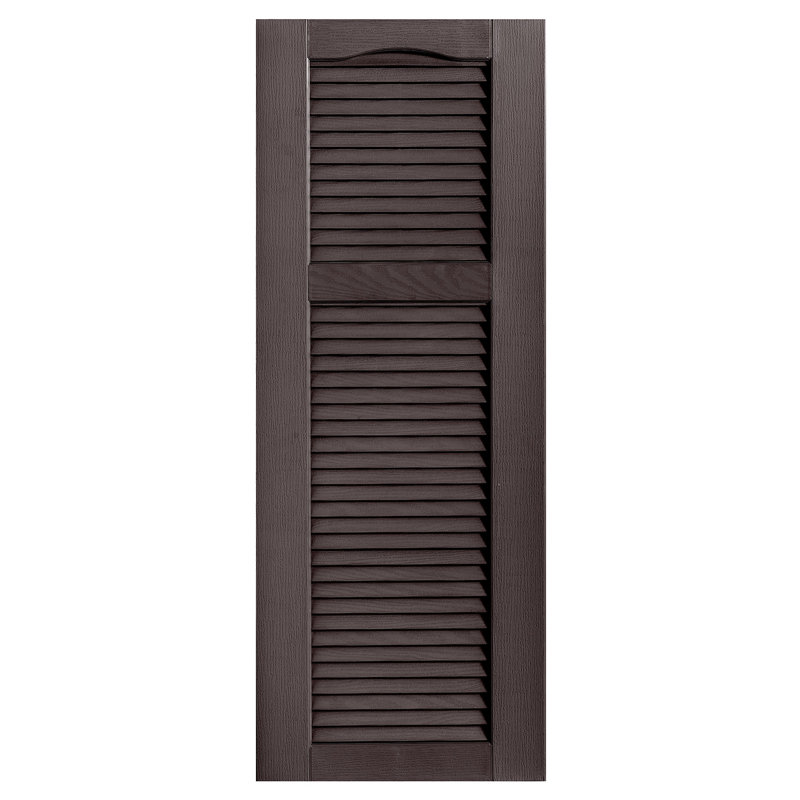 Paire de volets à persiennes style cathédrale, 35 po, 15 po, Chocolat